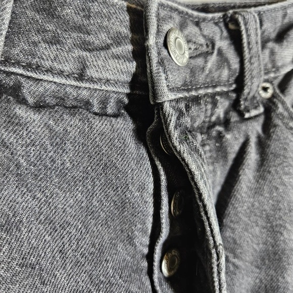 Old Navy OG Straight Extra High Waist Distressed Jeans 6 Faded Black - Picture 5 of 9